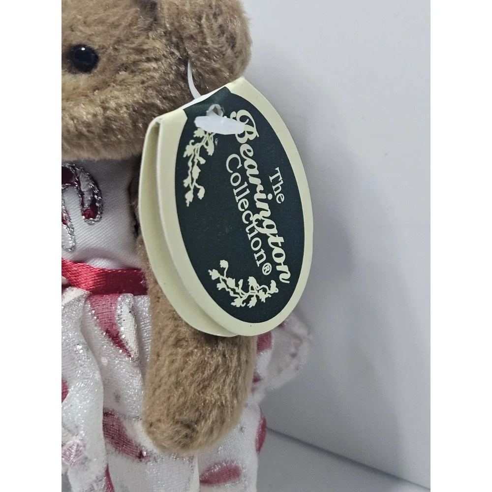 Bearington Collection Mini Mint Christmas Teddy Bear Plush Ornament Dress Candy